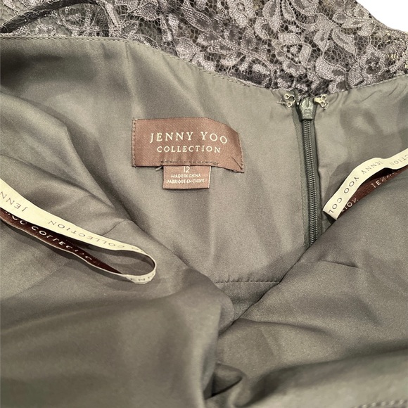 Jenny Yoo long lace gray dress size 12 - Picture 5 of 5